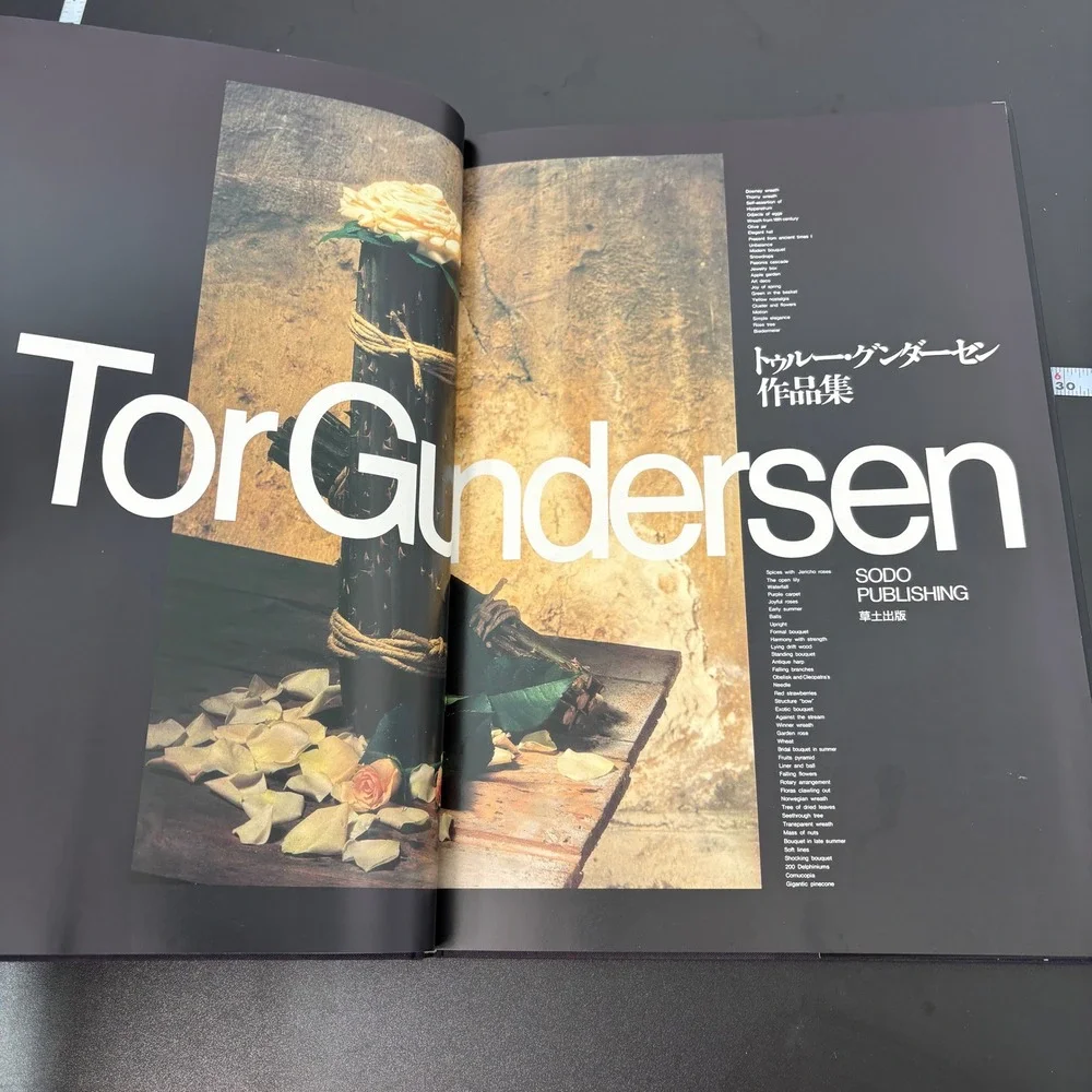 Tor‎ Gundersen Sodo Publishing Hardcover Floral Art Book 1993 Japanese English